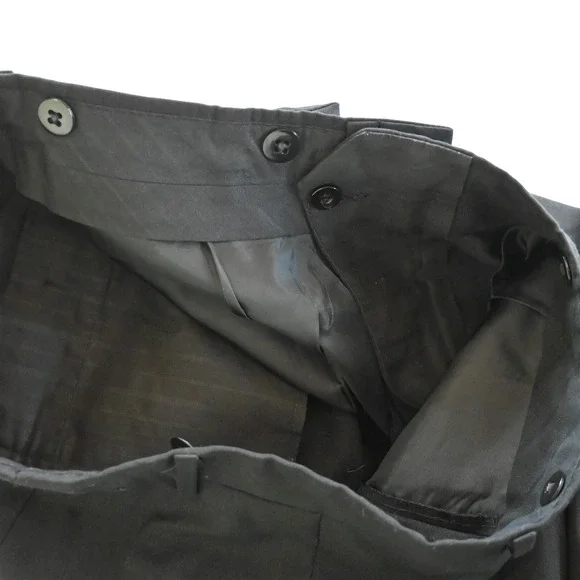 Hart Schaffner Marx 39R 40R 32x30 Black Stripe 100% Wool Mens Jacket Pants Suit